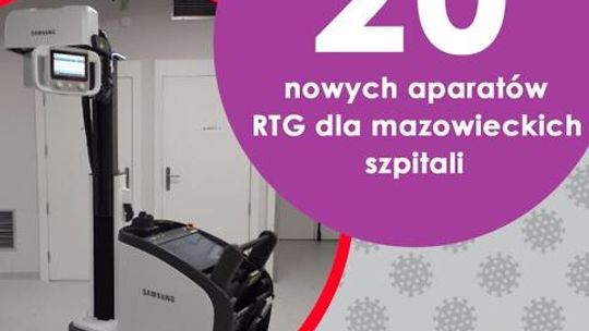 20 nowych aparatów RTG dla szpitali od samorządu Mazowsza 