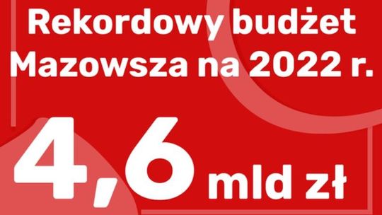 4,6 mld zł – największy budżet w historii Mazowsza. Za nami pierwsze czytanie 4,6 mld zł – największy budżet w historii Mazowsza. Za nami pierwsze czytanie