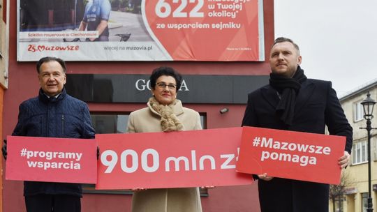 622 inwestycje w regionie ciechanowskim ze wsparciem sejmiku Mazowsza