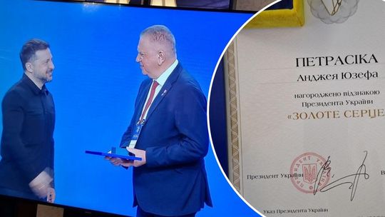 Burmistrz Płońska z ukraińskim odznaczeniem „Złote Serce”