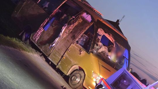 Bus w rowie pod Baboszewem. Kilka osób rannych