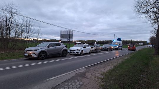 Cztery auta zderzyły się na ul. Płońskiej w Nasielsku