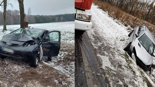 Cztery kolizje na drogach pow. płońskiego. Jedna osoba przewieziona do szpitala