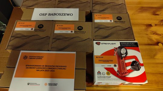 Dotacje na realizację zadań z zakresu ochrony ludności i obrony cywilnej dla Gminy Baboszewo