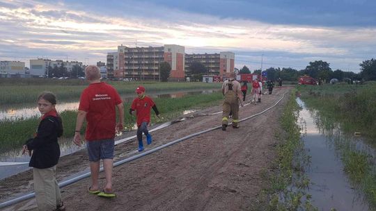 Glinojeck po ulewie. Zalane ulice, podtopione piwnice