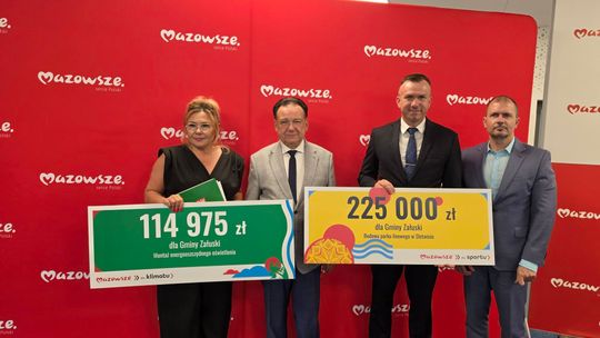 Gmina Załuski z kolejnym dofinansowaniem z budżetu Mazowsza