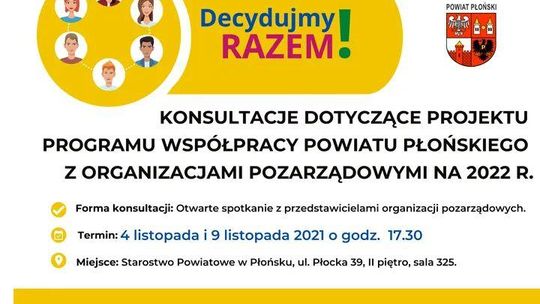 Konsultacje dla stowarzyszeń i organizacji pozarządowych w płońskim starostwie