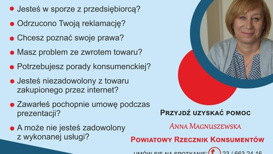 Korzystajmy z pomocy powiatowego rzecznika konsumenta 