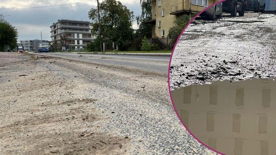 Mieszkańcy skarżą się na zabłocone ulice przy budowie bloku na Klonowej