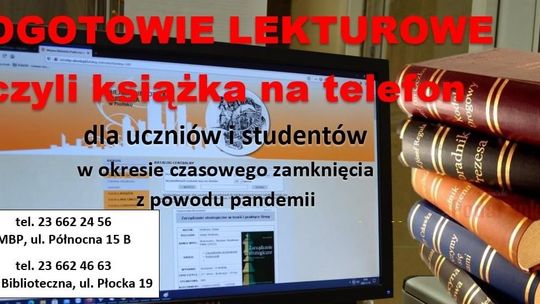 Na ratunek uczniom i studentom - MBP uruchomiła pogotowie lekturowe