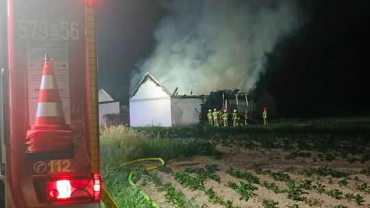 Nocny pożar w Ludwikowie