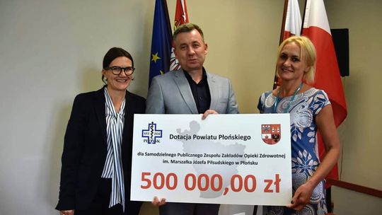 Pół miliona złotych dla płońskiego szpitala. Na co zostaną przeznaczone pieniądze?