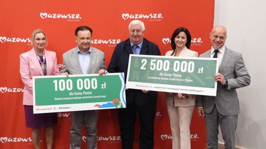 Ponad 2,5 mln zł dla gminy Płońsk na modernizację urzędu i oświetlenie
