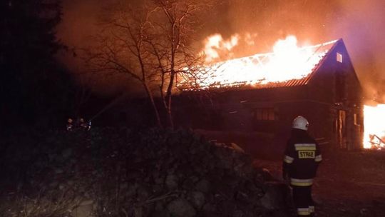 Pożar budynku gospodarczego. Spłonęło 14 kur