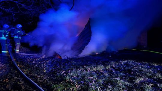 Pożar budynku gospodarczego w Gawłowie