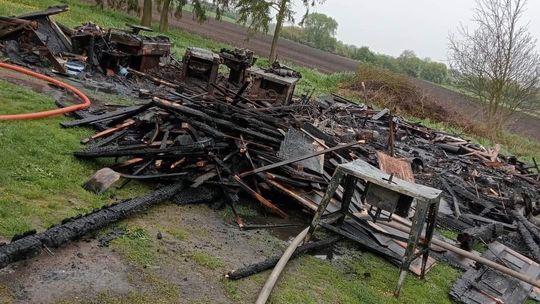 Pożar budynku gospodarczego w Zaborowie. Nie zostało nic