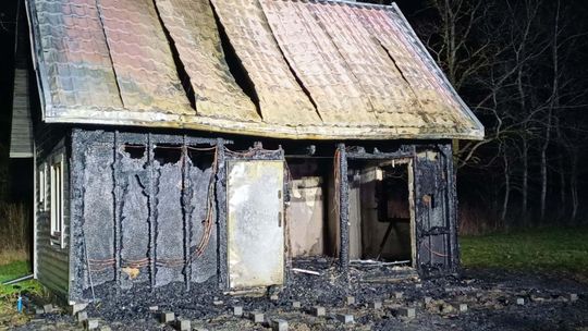 Pożar domku letniskowego w Krajęczynie. Straty sięgają 300 tys. zł