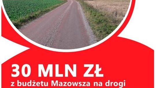Prawie 1 mln zł trafi do powiatu na remont dróg dojazdowych