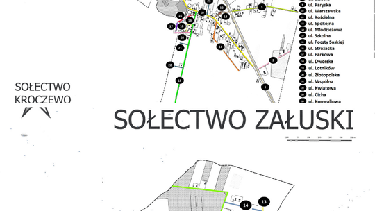 Propozycje nazw ulic w Kroczewie i Załuskach