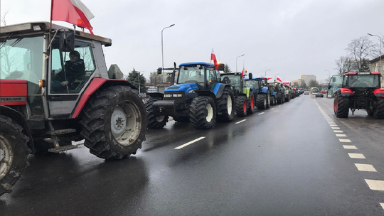 Rolniczy protest również w Czerwińsku i Wyszogrodzie. Zablokowana DK 62