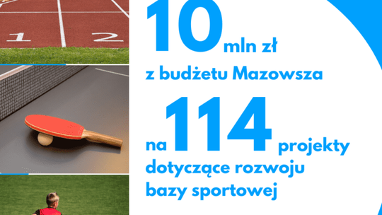 Samorząd Mazowsza wspiera rozwój bazy sportowej