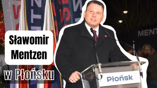 Sawomir Mentzen w płońskim rynku