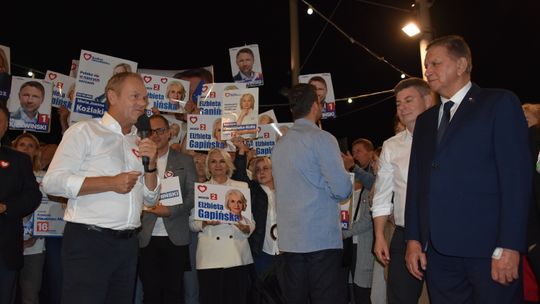 Spotkanie wyborcze Donalda Tuska w Płońsku