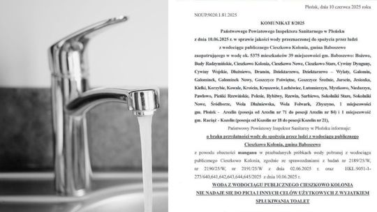 UWAGA MIESZKAŃCY GMIN BABOSZEWO, PŁOŃSK I RACIĄŻ