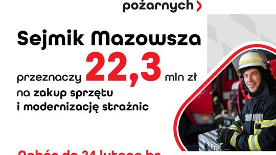 Wielomilionowe wsparcie dla strażaków. Nowe wozy, sprzęt i remonty strażnic