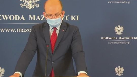 Wojewoda na konferencji o sytuacji epidemicznej na Mazowszu