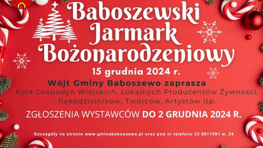 Wystawcy poszukiwani w związku z Baboszewskim Jarmarkiem Bożonarodzeniowym