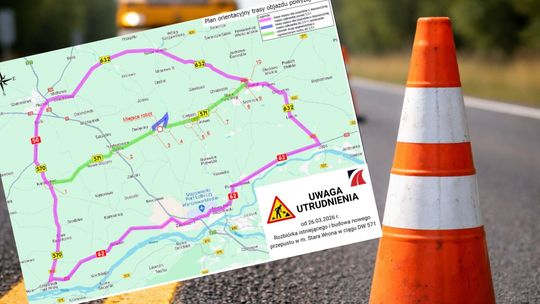 Zamknięta droga wojewódzka w gminie Joniec. Objazdy nawet przez 5 miesięcy