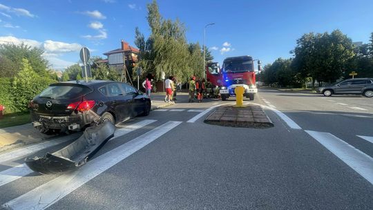 Zderzenie drogowe na ulicy Grunwaldzkiej w Płońsku