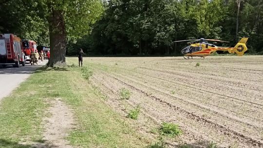 Zderzenie dwóch wozów strażackich. Jedna osoba przetransportowana do szpitala