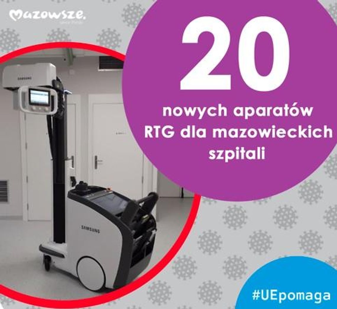 20 nowych aparatów RTG dla szpitali od samorządu Mazowsza 