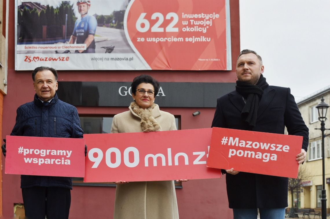 622 inwestycje w regionie ciechanowskim ze wsparciem sejmiku Mazowsza