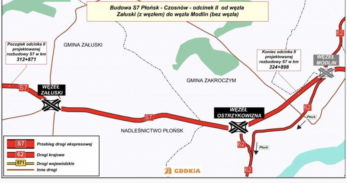 Coraz bliżej budowy "siódemki" Płońsk-Czosnów