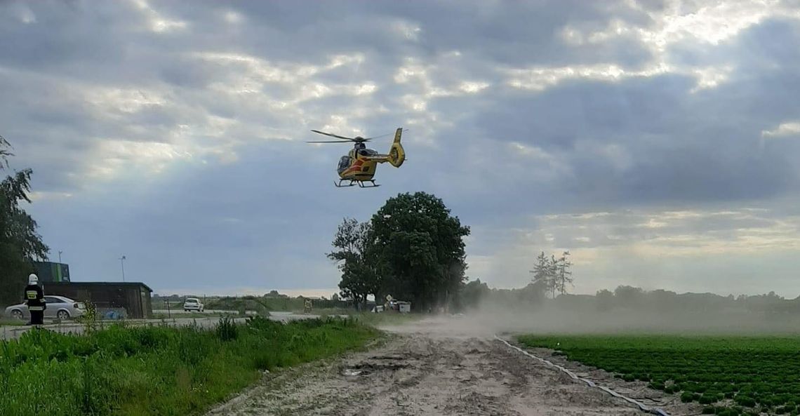 Czołowe zderzenie w Zdunowie. Motocyklista nie żyje.