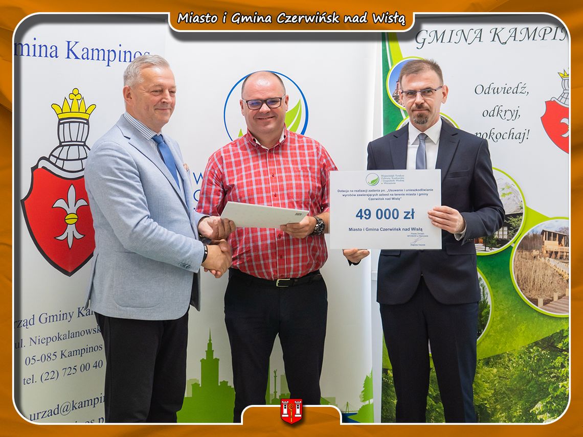 Dofinansowanie dla gminy Czerwińsk na usuwanie azbestu