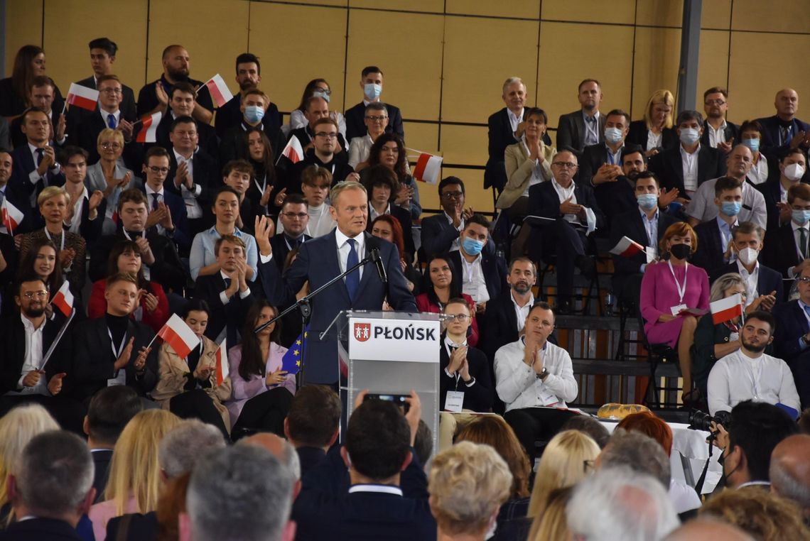 Donald Tusk przemawiał w Płońsku Donald Tusk przemawiał w Płońsku