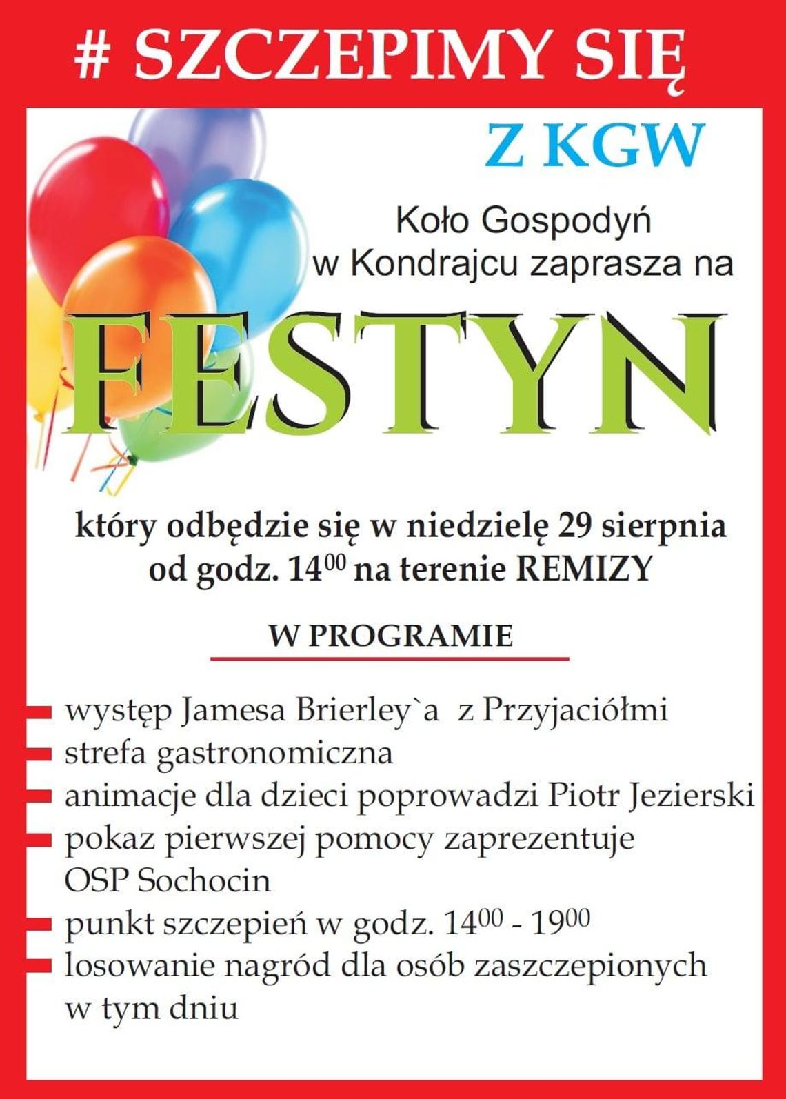 Festyn szczepień w Kondrajcu