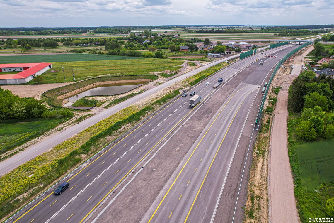GDDKiA informuje o postępie prac na budowie S7 między Płońskiem a Czosnowem