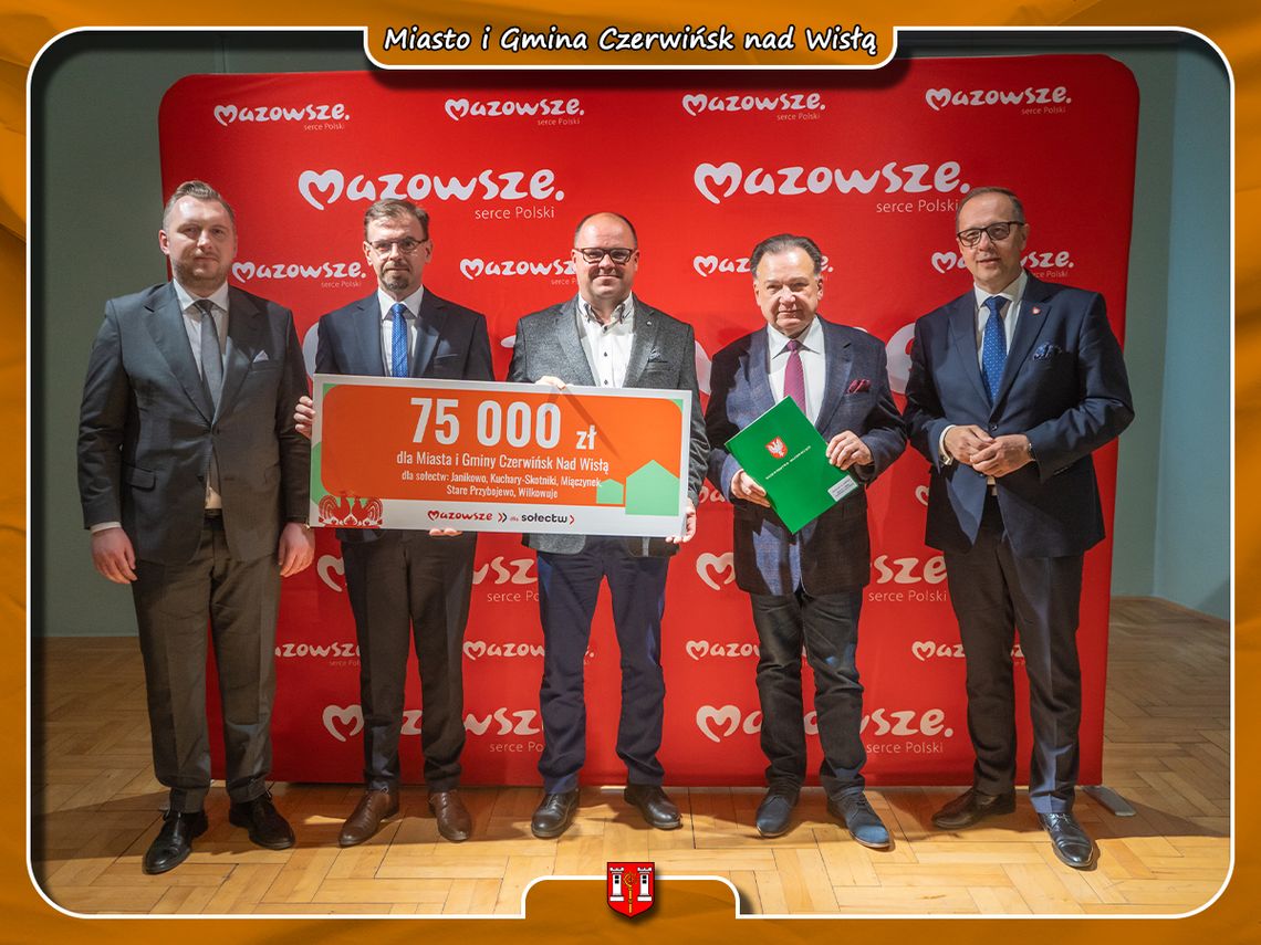 Gminy z dofinansowaniem z Samorządu Mazowsza na realizację zadań w sołectwach