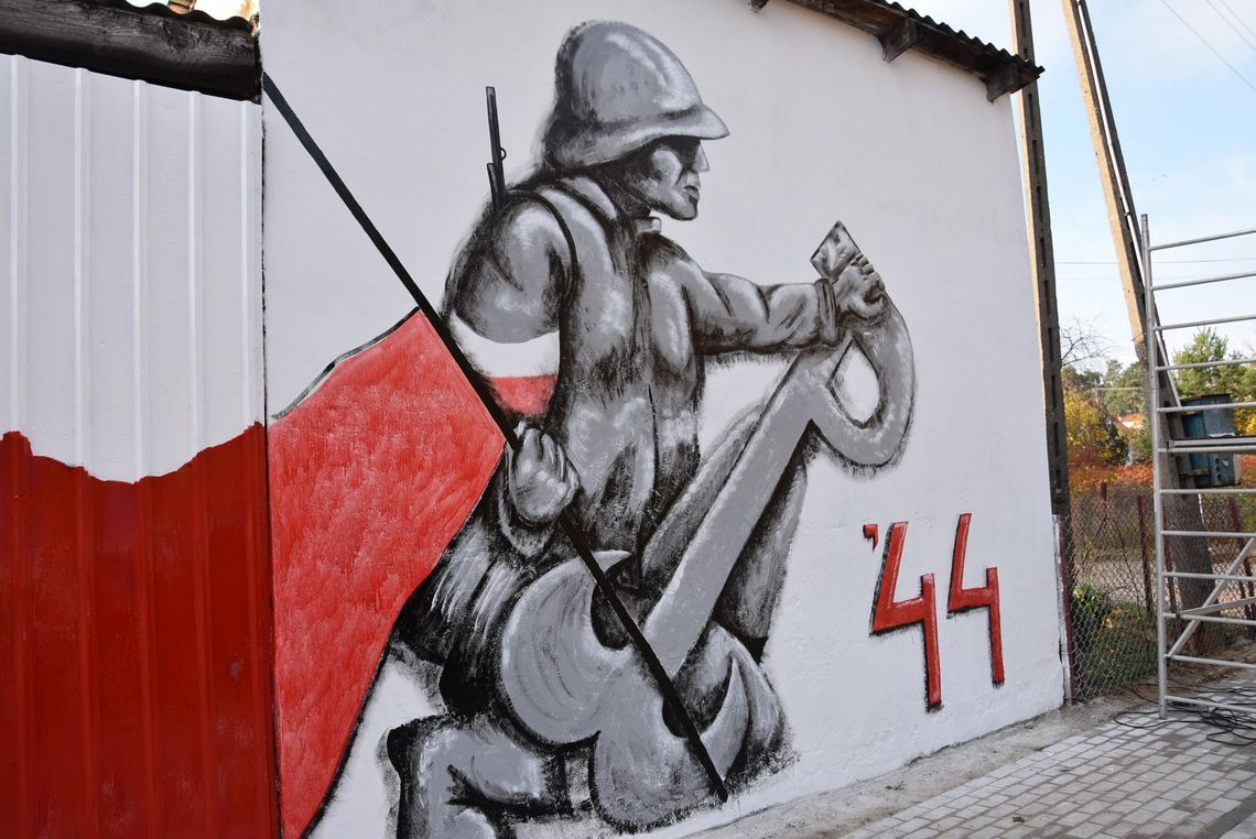 Historyczny mural w Sochocinie