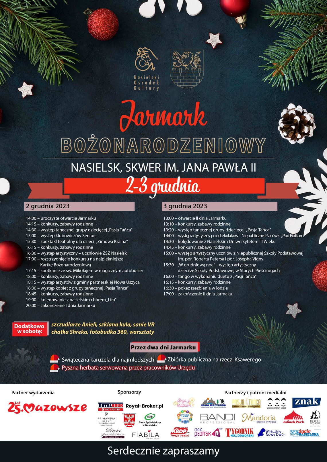 III Jarmark Bożonarodzeniowy w Nasielsku już w pierwszy weekend grudnia