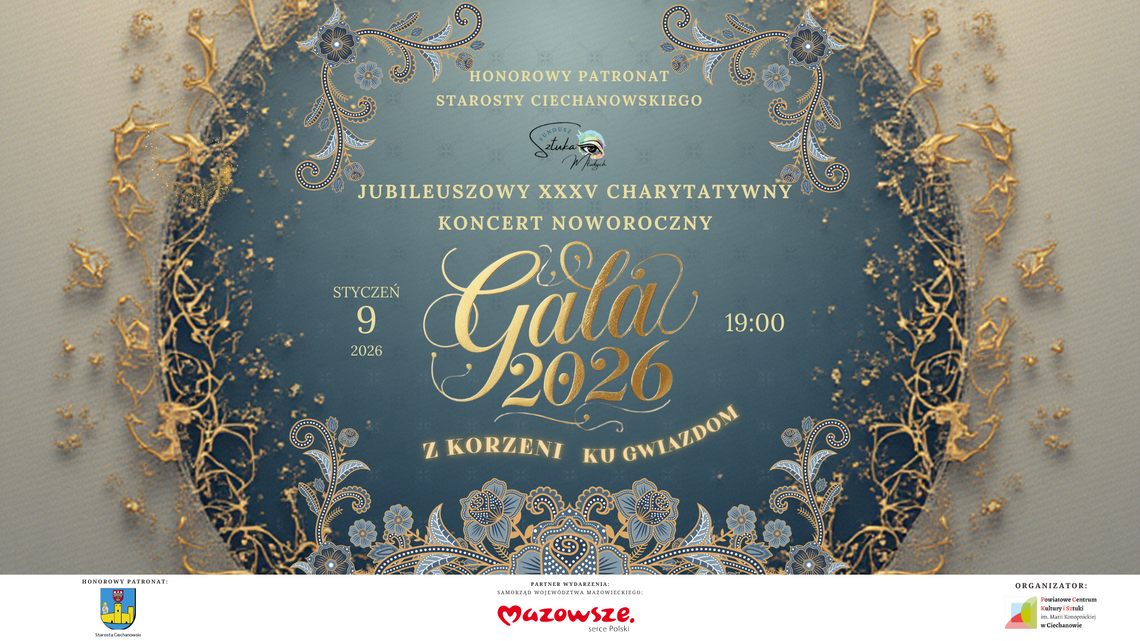 Jubileuszowy Charytatywny Koncert Noworoczny w Ciechanowie już 9 stycznia