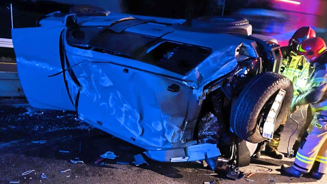 [WIDEO] Karambol pięciu pojazdów na „siódemce” w Michałówku. Nikt nie ucierpiał