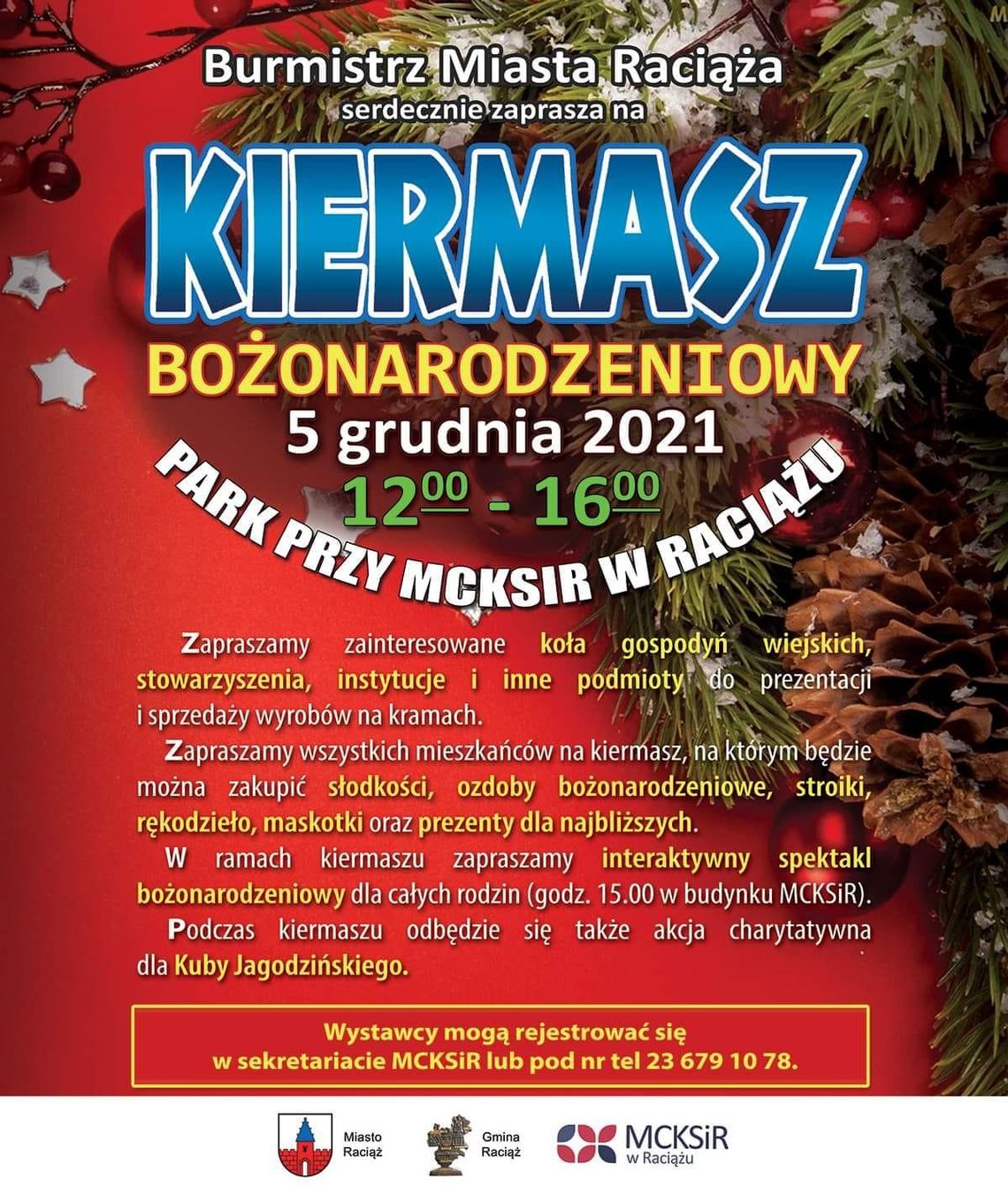 Kiermasz bożonarodzeniowy w Raciążu 