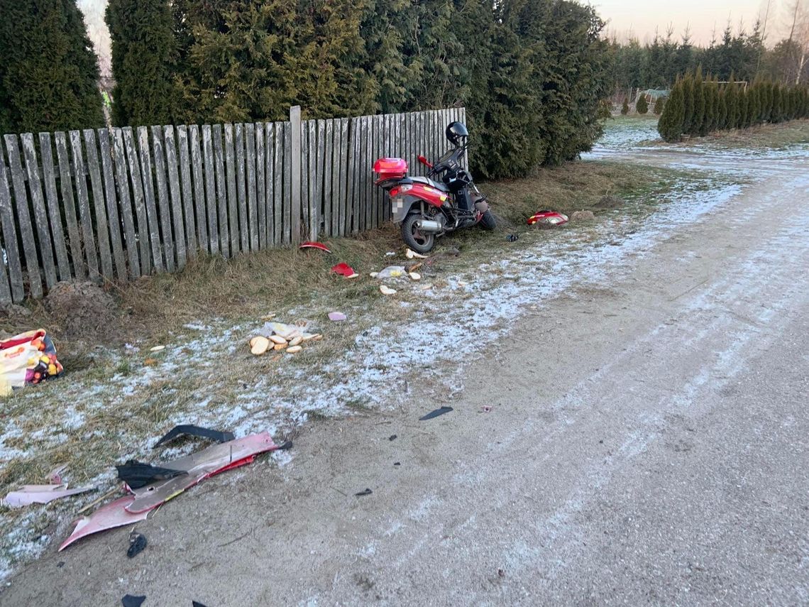 Kobieta na skuterze potrącona przez auto wyjeżdżające z posesji