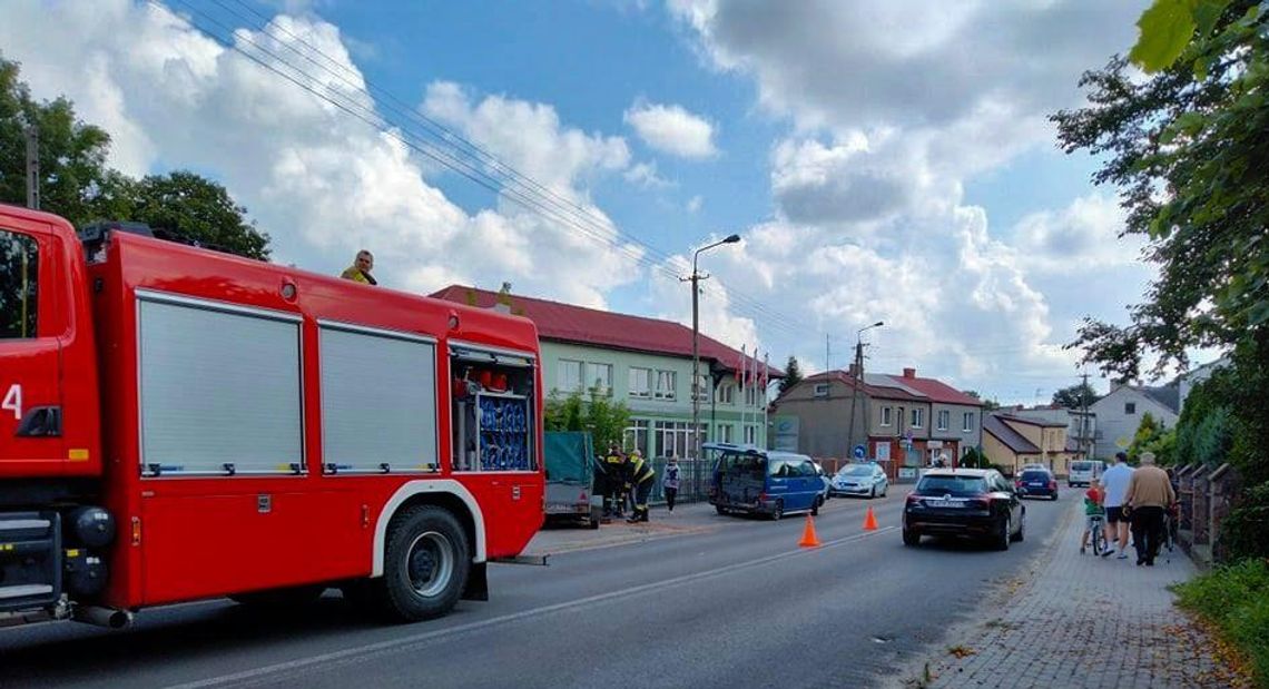 Kolizja przy ul. Mławskiej w Raciążu 